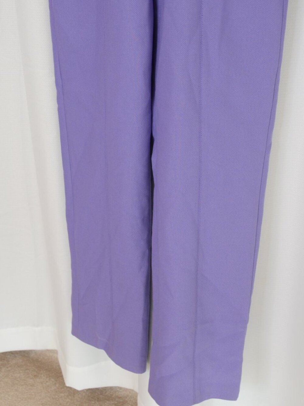 & Other Stories Belted Collared Lilac Purple Flared Jumpsuit Sz 2/XS - Picture 8 of 11